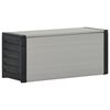 vidaXL Cesto de res&iacute;duos para jardim 85x34x40 cm cinzento