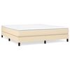 vidaXL Cama com molas/colch&atilde;o 180x200 cm tecido cor creme