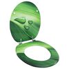 vidaXL Assento sanita c/ tampa MDF design gotas de &aacute;gua verde