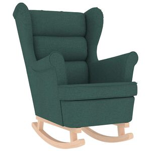 vidaXL Cadeira de baloi&ccedil;o 74x90x102 cm tecido verde-escuro