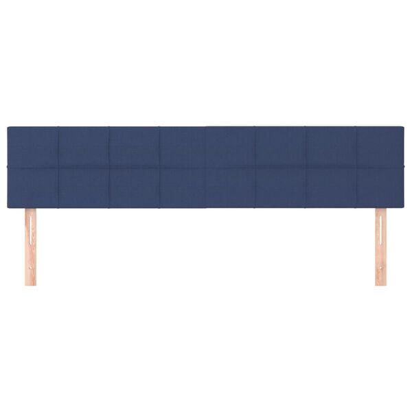 vidaXL Cabeceiras azul 200x5x78/88 cm tecido