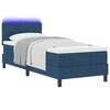 vidaXL Cama Box com colch&atilde;o com led Azul 80 x 200 cm tecido