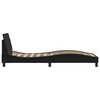 vidaXL Estrutura de cama Dover 90x200 cm couro artificial preto