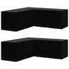 vidaXL Capas m&oacute;veis de jardim forma de L 2 pcs 12 ilh&oacute;s 250x250x90 cm