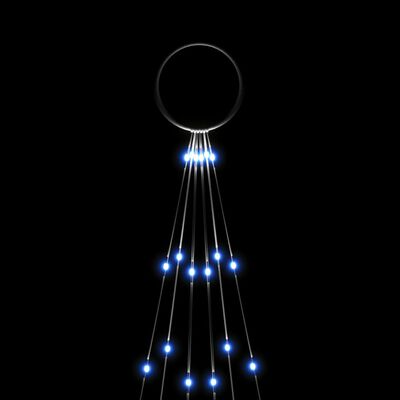 vidaXL Árvore de Natal mastro de bandeira 108 LEDs 180cm azul