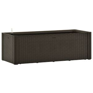 vidaXL Vaso/floreira c/ sistema rega autom&aacute;tica 100x43x33cm cor moca