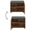 vidaXL Banco de Hall com almofada Madeira antiga 60 x 38 x 46 cm