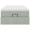 vidaXL Estrutura cama otomana colch&atilde;o 80x200 cm veludo cinzento claro