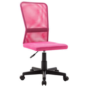 vidaXL Cadeira de escrit&oacute;rio 44x52x100 cm tecido de malha rosa
