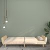 vidaXL Sof&aacute;-cama de 2 lugares tecido cor creme