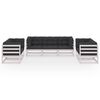 vidaXL 7 pcs conjunto lounge de jardim c/ almofad&otilde;es pinho maci&ccedil;o