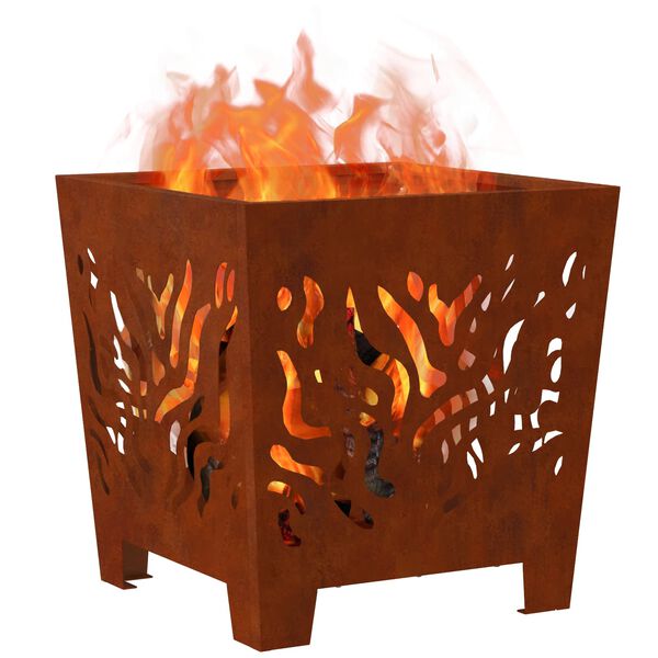vidaXL Fire Pit Castanho 40 x 40 x 40 cm A&ccedil;o