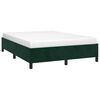 vidaXL Estrutura de cama sem colch&atilde;o 140x190 cm veludo verde-escuro