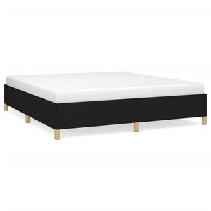vidaXL Estrutura de cama sem colch&atilde;o 160x200 cm tecido preto