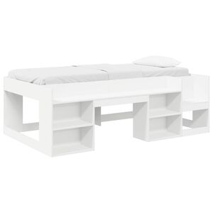 vidaXL Estrutura de Cama Infantil com Armazenamento Branco 90 x 190 cm