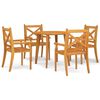 vidaXL 5 pcs conjunto de jantar para jardim madeira de ac&aacute;cia maci&ccedil;a