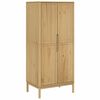 vidaXL Roupeiro FLORO 77x53x171 cm madeira pinho maci&ccedil;a castanho mel