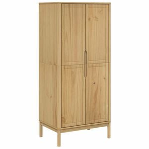 vidaXL Roupeiro FLORO 77x53x171 cm madeira pinho maci&ccedil;a castanho mel