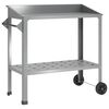 vidaXL Mesa de Transplante com Rodas Prateado 96 x 50 x 89 cm