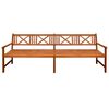 vidaXL Banco de jardim c/ almofad&otilde;es 240 cm madeira de ac&aacute;cia maci&ccedil;a