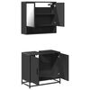 vidaXL 2 pcs conjunto m&oacute;veis casa de banho derivados de madeira preto