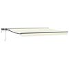 vidaXL Estrutura de Toldo Manual com LEDs Creme e Antracite 4 x 2 m