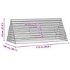 vidaXL Gaiola para galinhas Prateado 215 x 100 x 85 cm A&ccedil;o Galvanizado