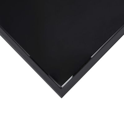 vidaXL Mesa de bar para jardim 60x60x110 cm vidro temperado preto