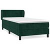vidaXL Cama com molas/colch&atilde;o 80x200 cm veludo verde-escuro