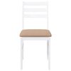 vidaXL Cadeiras de jantar com almofadões 2 pcs madeira maciça branco