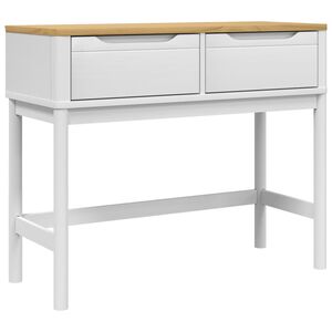 vidaXL Mesa consola FLORO 89,5x36,5x73 cm pinho maci&ccedil;o branco