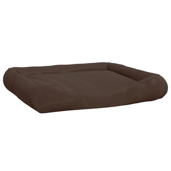 vidaXL Almofad&atilde;o p/ c&atilde;es c/ almofadas 115x100x20cm oxford castanho
