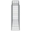 vidaXL Cestos gabi&atilde;o arqueados 18pcs 200x50x120/140 ferro galvanizado