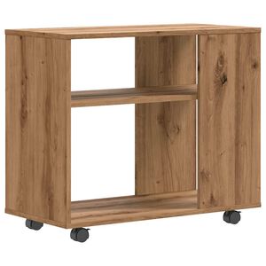 vidaXL Mesa de apoio 70x35x60,5 cm derivados madeira carvalho artisiano
