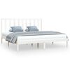 vidaXL Estrutura de cama 200x200 cm pinho maciço branco