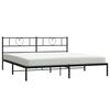 vidaXL Estrutura de cama com cabeceira 200x200 cm metal preto