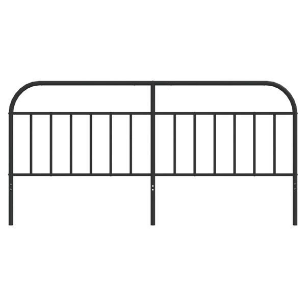 vidaXL Cabeceira de cama 200 cm metal preto