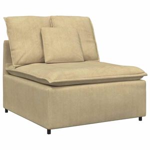 vidaXL M&oacute;dulo central para sof&aacute; modular com almofadas, cinza e verde, 100 cm