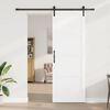 vidaXL Porta Deslizante Branco e Preto 83 x 232 cm