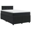 vidaXL Cama box spring com colch&atilde;o Preto 120 x 190 cm Veludo