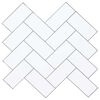 vidaXL Azulejo Chevron 50 pcs Branco e Cinza 30 x 30 cm