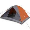 vidaXL Tenda de campismo c&uacute;pula p/ 3 pessoas imperme&aacute;vel laranja
