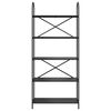 vidaXL Estante Carvalho Preto 80 x 30 x 183 cm Madeira processada
