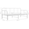 vidaXL Estrutura sof&aacute;-cama de puxar 90x200 cm metal branco