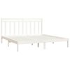vidaXL Estrutura de cama 200x200 cm madeira maciça branco