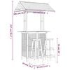 vidaXL 3 pcs conjunto de bar para jardim madeira de ac&aacute;cia maci&ccedil;a