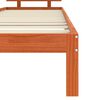 vidaXL Estrutura da Cama com cabeceira Marrom Cera 90 x 190 cm