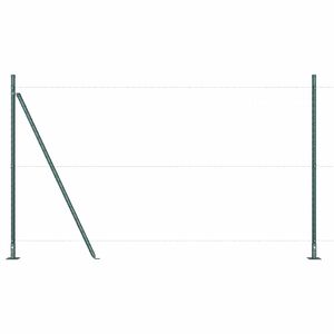 vidaXL Postes de Cerca 13 pcs Verde &Oslash;32mm 170 cm A&ccedil;o galvanizado