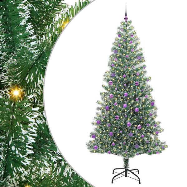 vidaXL &Aacute;rvore de Natal Artificial Coberta de Neve com Luzes de LED