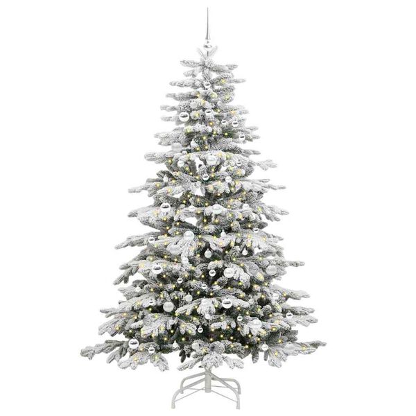 vidaXL &Aacute;rvore de Natal Articulada Artificial Branco 210 cm PE e PVC